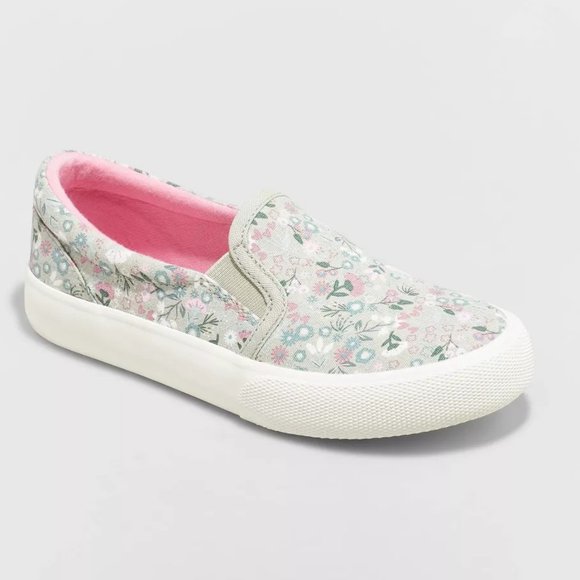 Cat & Jack Shoes Salelittle Girls Floral Print Slipon Sneakers Cat